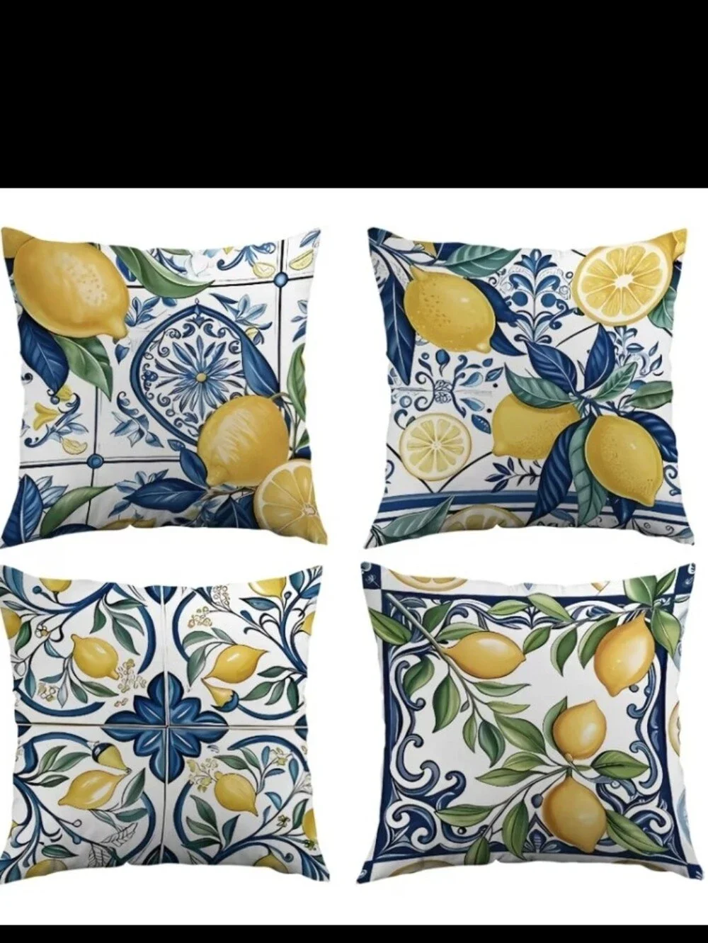 Beautiful Lemon 🍋 Decor 4pc Pillow Cases NEW(pillow Insert Not Included)